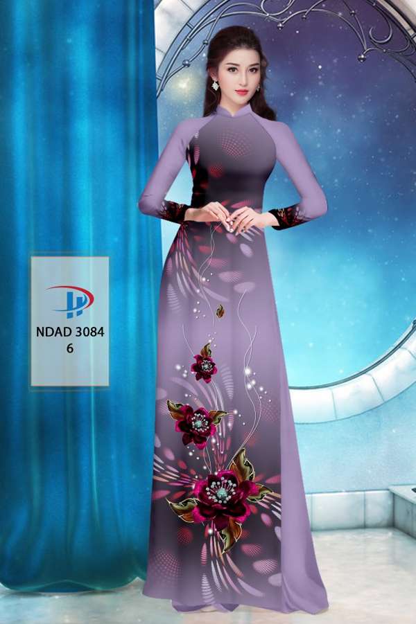 Vải Áo Dài Hoa In 3D AD NDAD3084 69